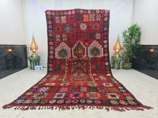 KHAWDA - Red And Green Sbai Rug - Vintage Carpet 6x12