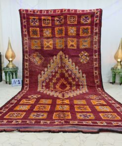 PANIZA - Red And Orange Sbai Rug - Vintage Carpet 6x11