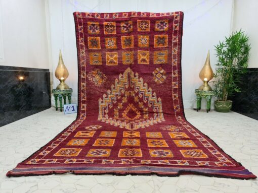 PANIZA - Red And Orange Sbai Rug - Vintage Carpet 6x11