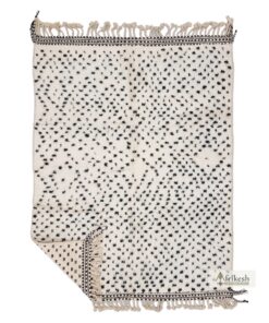 DUNIA- Beni Ourain Rug - Handmade Custom Rug - Dotted White Black Rug