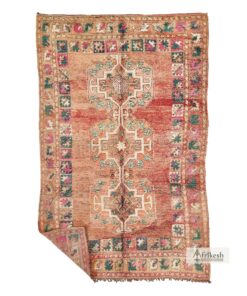 IBTIHAL - Faded Red and Beige Beni M'Guild Rug - Vintage Carpet 6x10