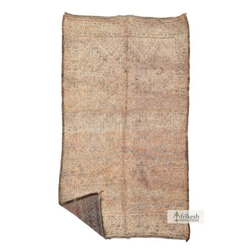 DOUAA - Brown Beni M'Guild Rug - Vintage Carpet 6x11