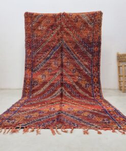Alternative view of NIDAA- Maroon Beni M'Guild Rug - Vintage Carpet 6x11