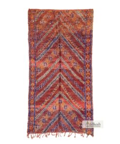 NIDAA- Maroon Beni M'Guild Rug - Vintage Carpet 6x11