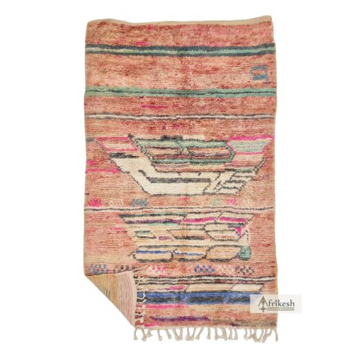 SAFINA - Brown Boujad Rug - Vintage Carpet 5x8