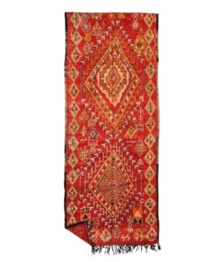 SARABEEL - Red And Orange Beni M'Guild Rug - Vintage Carpet 6x15