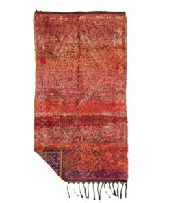 COME - Beni M'Guild Red And Purple Rug - Vintage Carpet 5x10