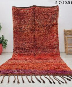 Alternative view of COME - Beni M'Guild Red And Purple Rug - Vintage Carpet 5x10