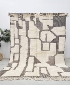 Alternative view of SOUJOUD – White And Black Rug – Beni Mrirt Tufted Custom Rugs