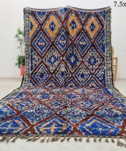 Alternative view of NAFIA - Blue Wool Rug - Vintage Carpet 7x13