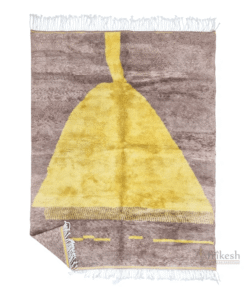 BASMA – Brown and Yellow Rug – Custom Beni Mrirt Abstract Rug