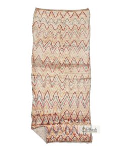 AID - Red And Orange Wool Rug - Vintage Carpet 5x10