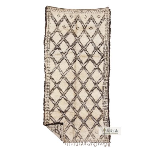 KAYS - Beni Ourain Cream Rug - Vintage Carpet 6x13