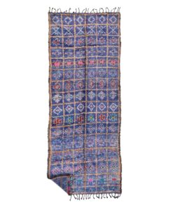 FATEEM - Blue Beni Ourain Rug - Vintage Carpet 6x17