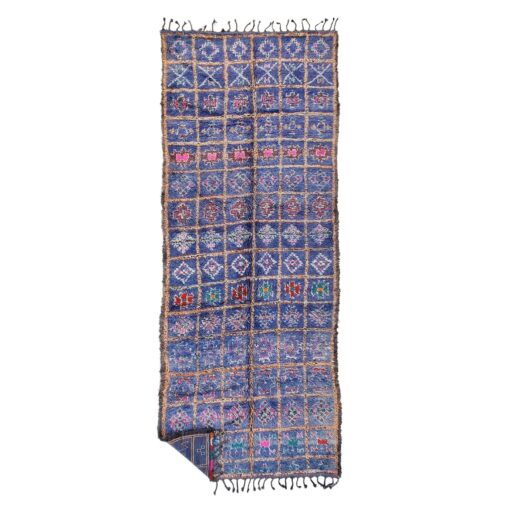 FATEEM - Blue Beni Ourain Rug - Vintage Carpet 6x17