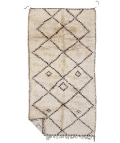 ANALIA - Beige And Black Rug - Beni Ourain Vintage Carpet 6x11