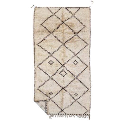 ANALIA - Beige And Black Rug - Beni Ourain Vintage Carpet 6x11
