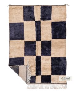 AALLOU – Brown And Black Rug – Beni Mrirt Custom Moroccan Shag Rug