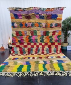 Alternative view of SALIHA - Mrirt Beni Rug 6x10 - Colorful Asbtract Shag Moroccan Rug