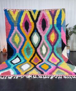 Alternative view of BISHA – Multicolor Rug – Berber Beni Ourain Funky Custom Rugs