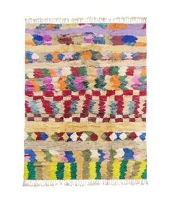 SALIHA - Mrirt Beni Rug 6x10 - Colorful Asbtract Shag Moroccan Rug