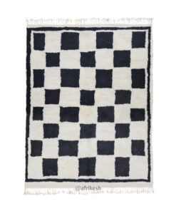 ZIRDAN–Black And White Carpet–Custom Beni Ourain Checkered Rug