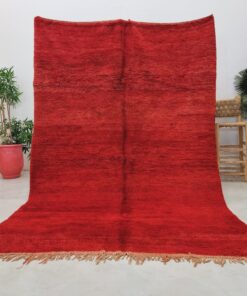 Alternative view of RMANA - Red Wool Rug - Vintage Carpet 6x9