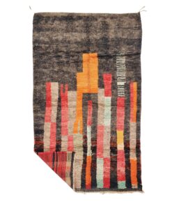 ILIANA - Boho Rug 5x9 - Black Boujaad Moroccan Rug