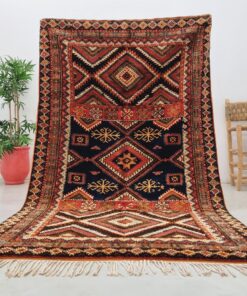 Alternative view of SARAYA - Wool Black And Red Rug - Taznakht Carpet 5x8