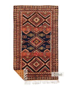 SARAYA - Wool Black And Red Rug - Taznakht Carpet 5x8