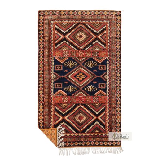 SARAYA - Wool Black And Red Rug - Taznakht Carpet 5x8