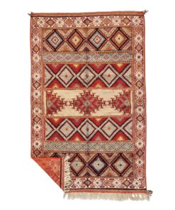 GHADA - Vintage Rug 5x8 - Taznakht Low Pile Moroccan Carpet