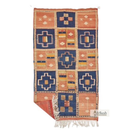 GAFIA - Vintage Taznakht Rug 5x8 - Faded Flat-weave Unique Rug