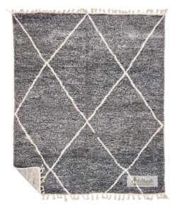 TURIA – Beni Ourain Diamond Rug – Black and White Custom Rug