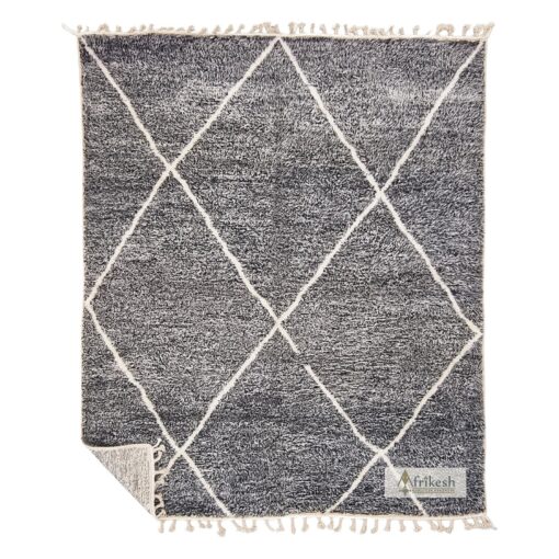 TURIA – Beni Ourain Diamond Rug – Black and White Custom Rug