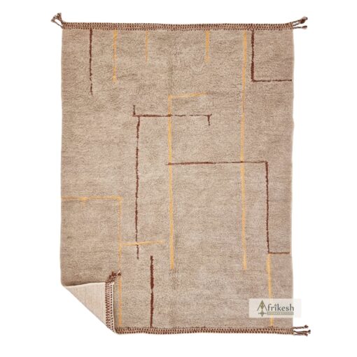 TIMZA – Brown Moroccan Rug - Beni Ourain Tufted Custom Rug Sizes