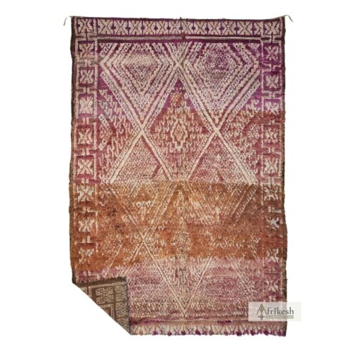 AAHED - Dark Purple Rug - Beni M'Guild Vintage Carpet 6x9