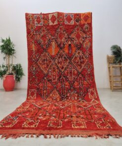 Alternative view of HAKA - Red Wool Rug - Vintage Carpet 5x11