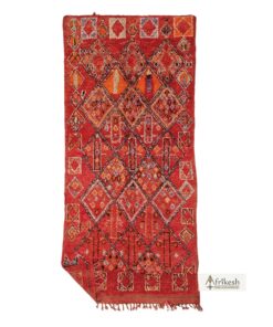 HAKA - Red Wool Rug - Vintage Carpet 5x11