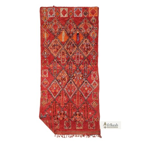 HAKA - Red Wool Rug - Vintage Carpet 5x11