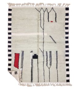 YUGI – Green And Black Carpet – Beni Ourain Rug 8x9