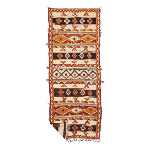 JAYA - Orange And Red Rug - Wool Taznakht Carpet 4x11