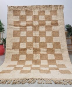 Alternative view of SALAMA - Handmade Light Taupe And White Rug - Beni Ourain Carpet 6x9