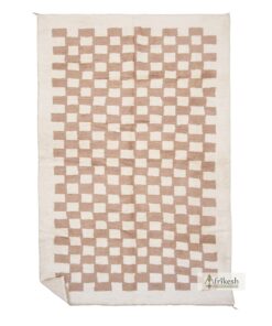 SALAMA - Handmade Pale Taupe And White Rug - Beni Ourain Carpet 9x14