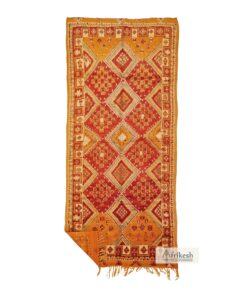 FAREE - Orange And Red Wool Rug - Taznakht Carpet 4x10