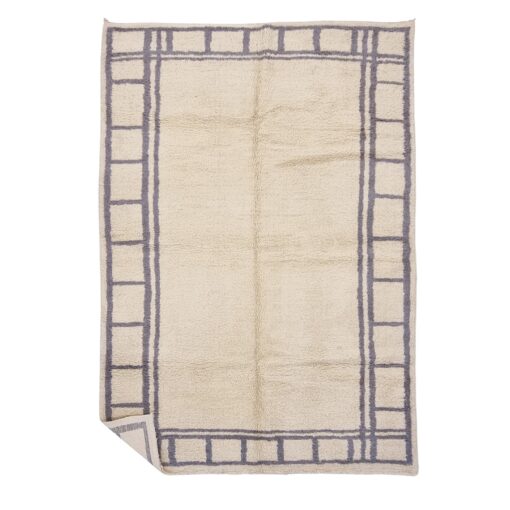 HAJRA – Off White And Gray Carpet – Beni Ourain Rug 8x12