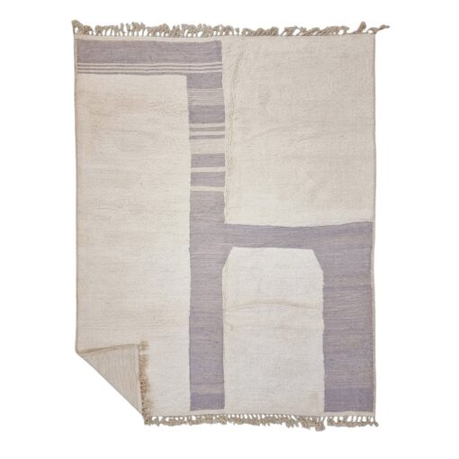GHARAM – White And Gray Carpet – Beni Ourain Rug 8x10
