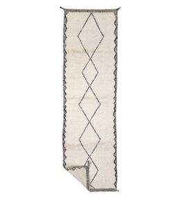 KARATA - White And Black Rug - Beni Ourain Carpet 3x10