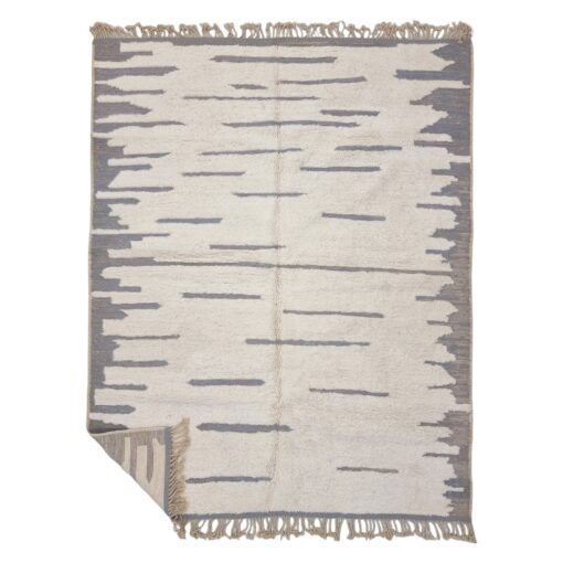 FILLA – White And Gray Carpet – Beni Ourain Rug 8x9