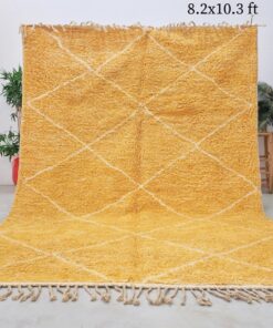 Alternative view of ASSIL – Yellow And White Rug – Beni Ourain Geometric Custom Rugs